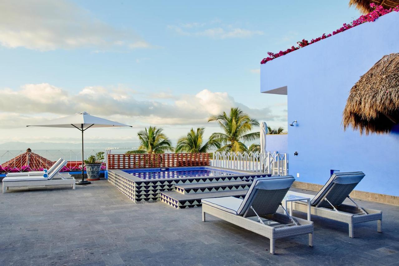 Hotel Luxury Patio Azul (Adults Only) Puerto Vallarta Exteriör bild Rooftop pool at the Hotel Habita, Tulum, Mexico